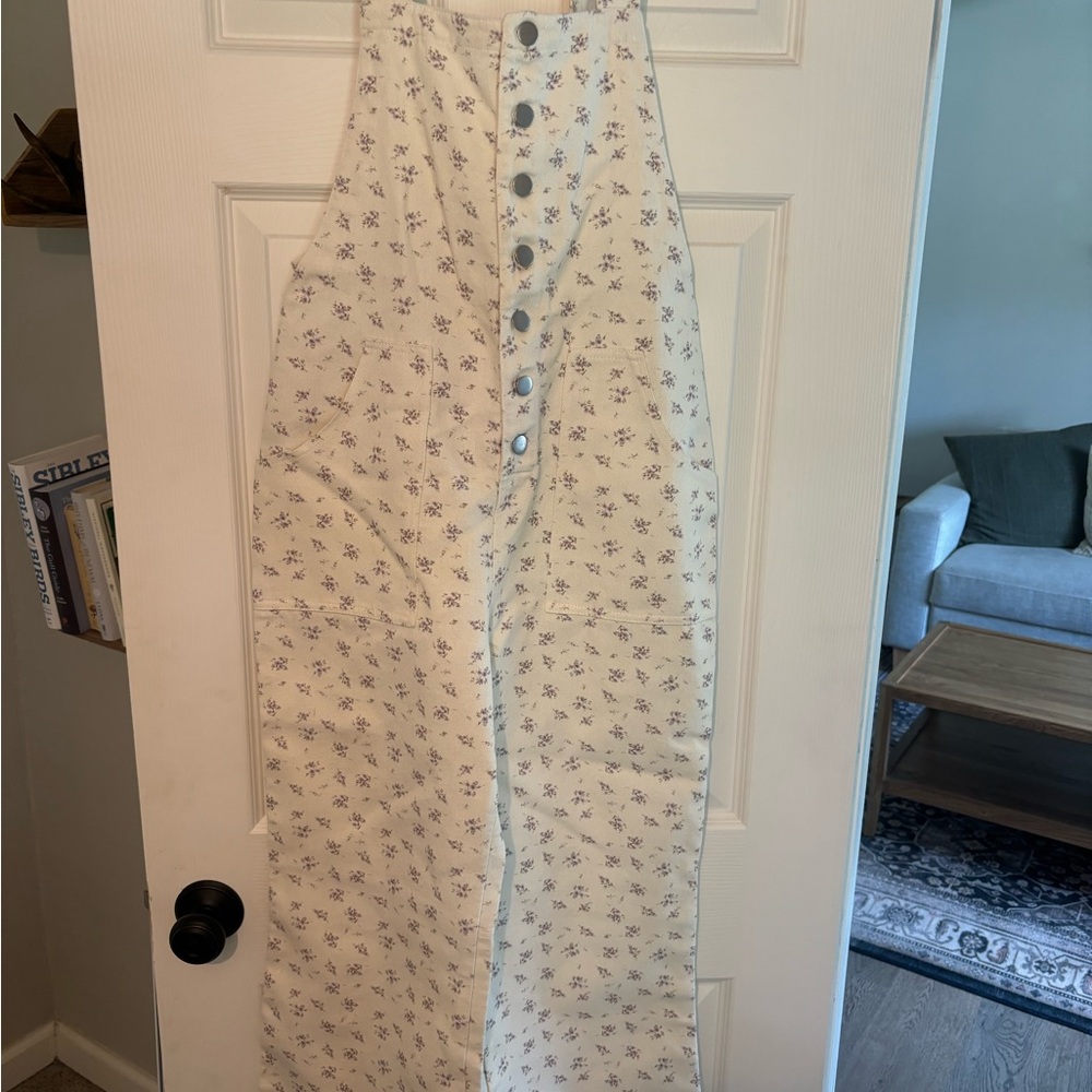 Shop Dahl Floral Button-Down Overalls